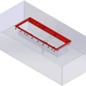 FundamentrahmenBD 7xxx / 1000 mm | Spurweite 2700 mm | einteilig, ohne Arbeitsgrube