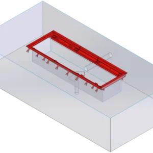 FundamentrahmenBD 8xx / 1000/1100 mm | Spurweite 3000 mm | einteilig, ohne Arbeitsgrube